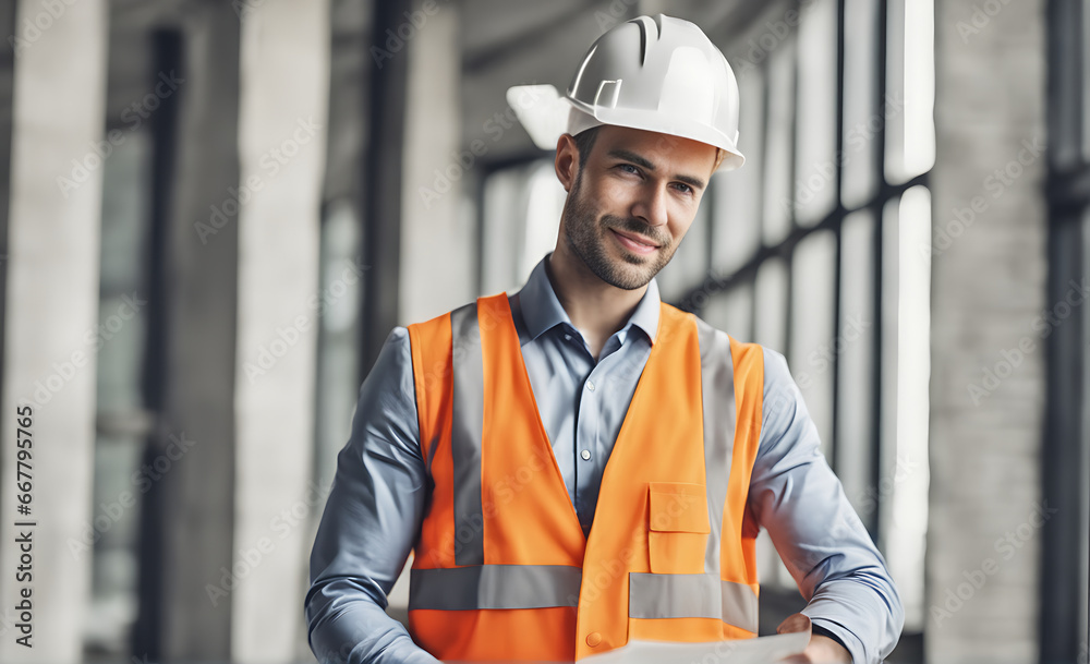Businessman in construction helmet Businessman in construction helmet