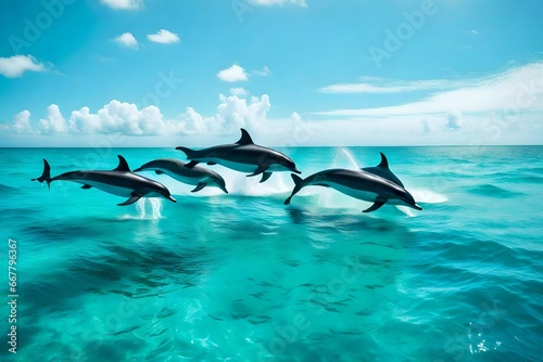 dolphins in the sea