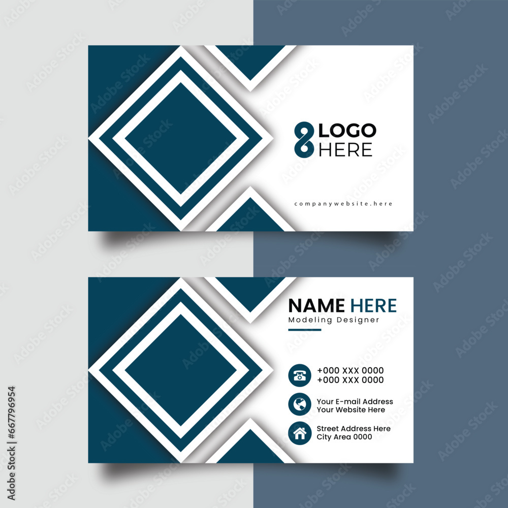 Contemporary Flat Business Card Design