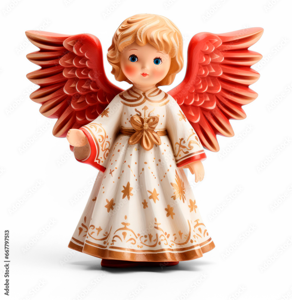 Fototapeta premium Christmas ceramic angel toy