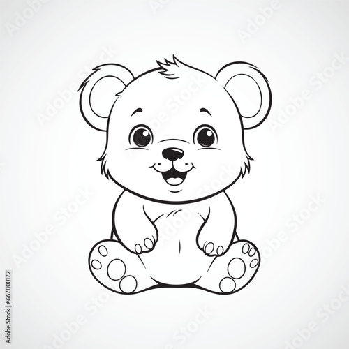 Vector cute teddy bear illustration