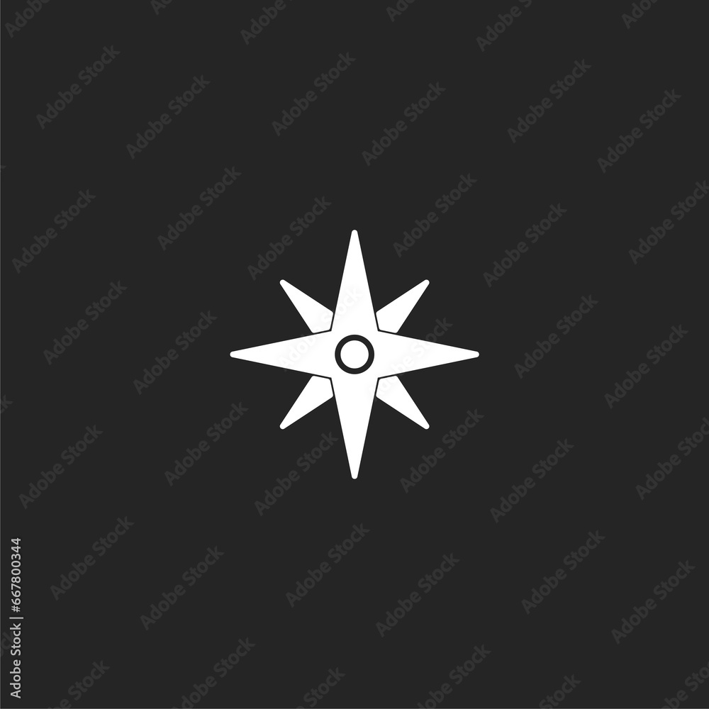 Compass icon isolated on black background Compass icon isolated on black background