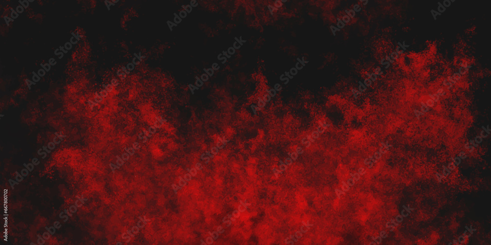 Red powder black background Freeze motion of red color dust particles splashing  splashes of light and dark on a red light and a dark background Beautiful Abstract Grunge Decorative Red Wall Texture - obrazy, fototapety, plakaty 