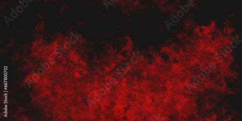 Red powder black background Freeze motion of red color dust particles splashing splashes of light and dark on a red light and a dark background Beautiful Abstract Grunge Decorative Red Wall Texture