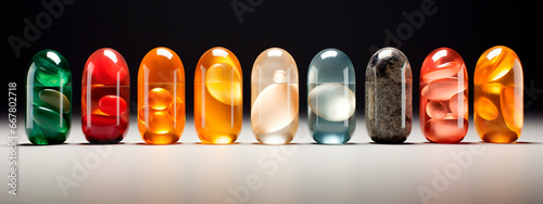 Various capsules and supplements. Generative AI,