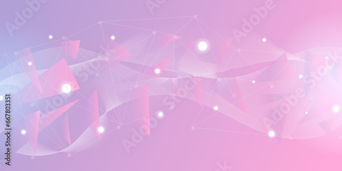 Pink abstract polygonal vector background.Polygonal seamless pattern with stars,violet background.Digital technology Background stock illustration.symbolizes the digital economy,network background.