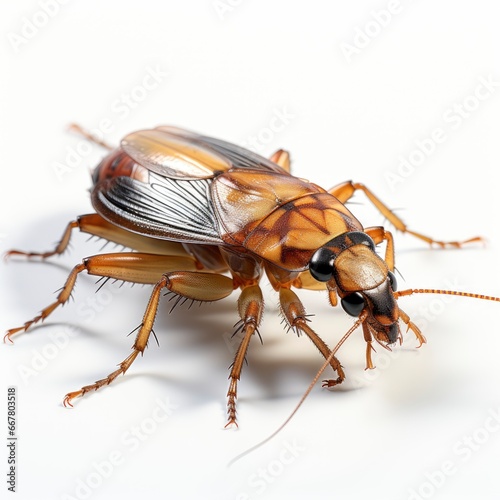 Cockroach, Cartoon 3D , Isolated On White Background 