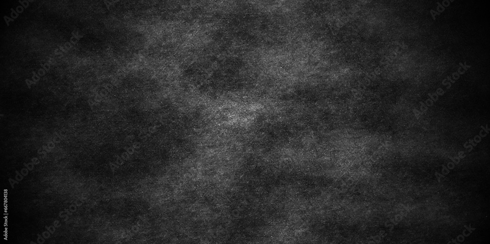 Dark Black background texture, old vintage charcoal black backdrop paper with watercolor. Abstract background with black wall surface, black stucco texture. Black gray satin dark texture luxurious.