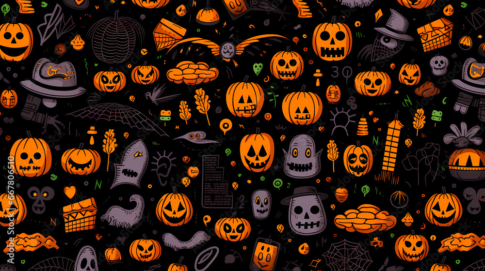 Halloween pumpkin skull background wallpaper poster PPT Halloween pumpkin skull background wallpaper poster PPT