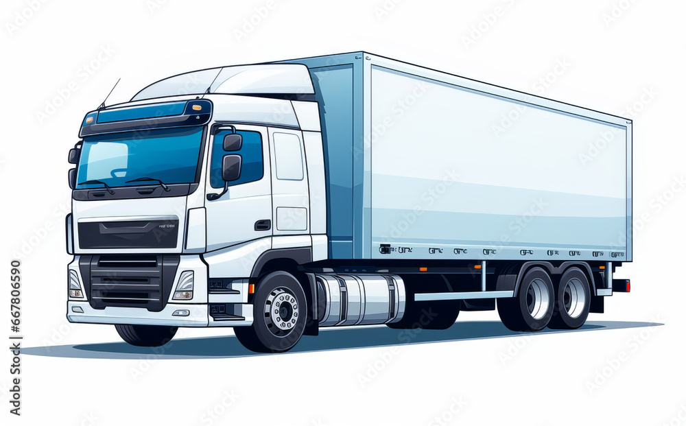 Truck isolated on white background Illustration
