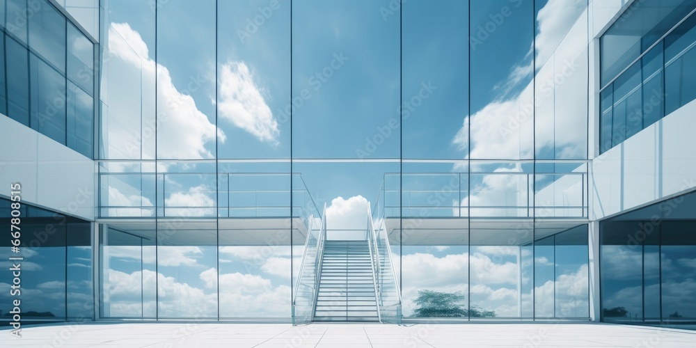 Obraz na płótnie architectural detail of modern glass building.  w salonie