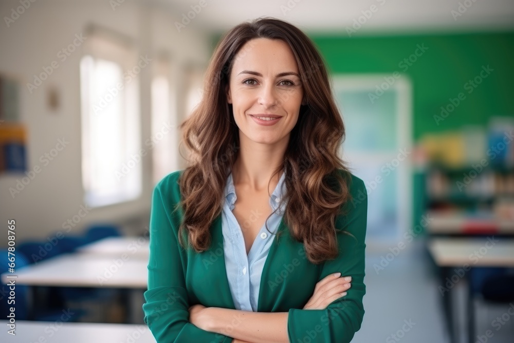 Portrait of a beautiful female teacher
