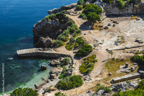 The city of Korinthos is located in Greece. It is a very beautiful city for holidays all year round… Korinthos city, Greece, 08-15-2019 photo