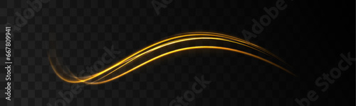 Abstract energy in the form of stripe, arc, curl and zigzag in neon colors with light effect. Racing cars dynamic flash effects city road with long exposure night ligh.