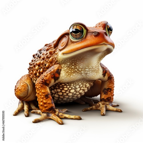 Toad , Cartoon 3D , Isolated On White Background 