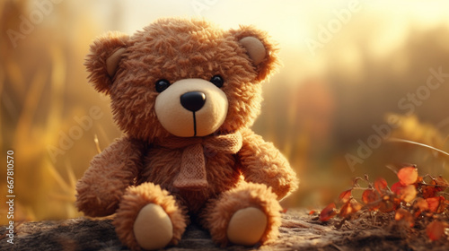Cute Teddy Bear for background © Thisa