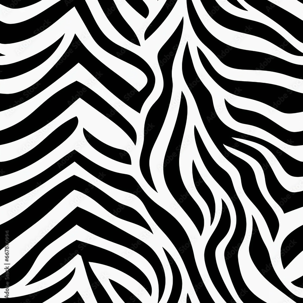 Black and White Zebra Chic Pattern