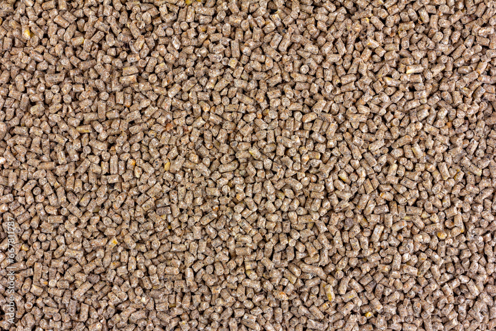 compound feed for animal feeding, top view
