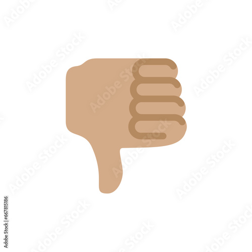 Thumbs Down: Medium Skin Tone
