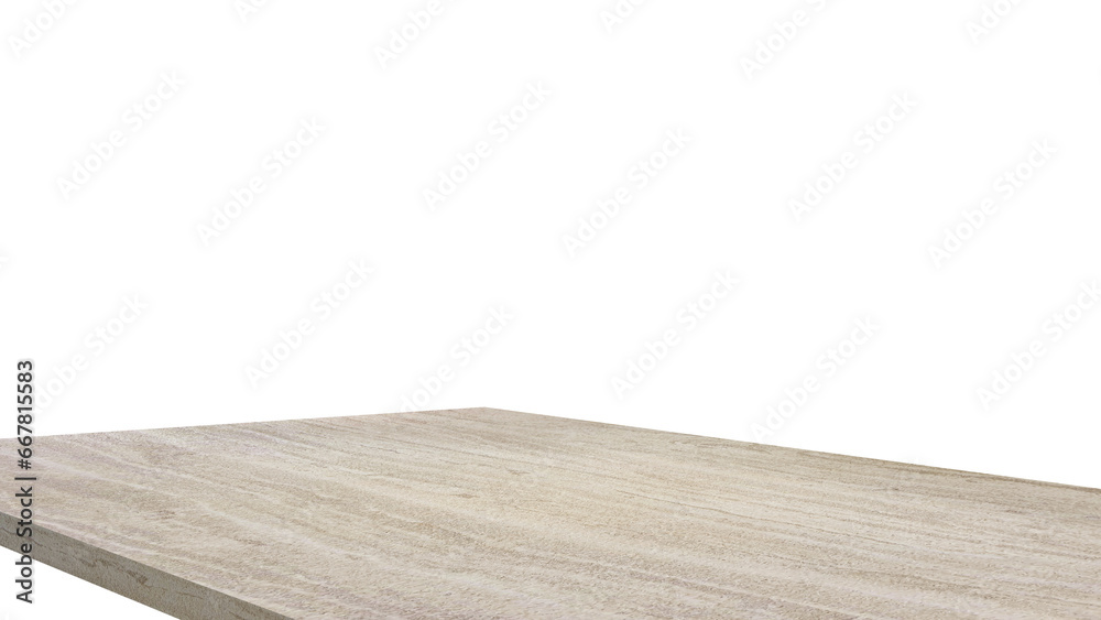 beige travertine marble table corner at foreground used as product displayed isolated on background with clipping path. perspective view of marble stone table showing edge of table. beige travertine marble table corner at foreground used as product displayed isolated on background with clipping path. perspective view of marble stone table showing edge of table.