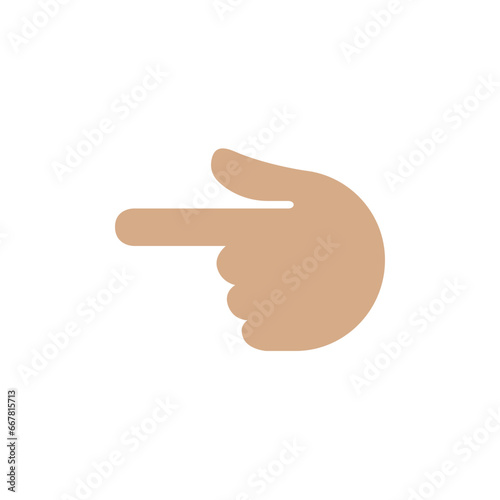 Backhand Index Pointing Left: Medium Skin Tone
