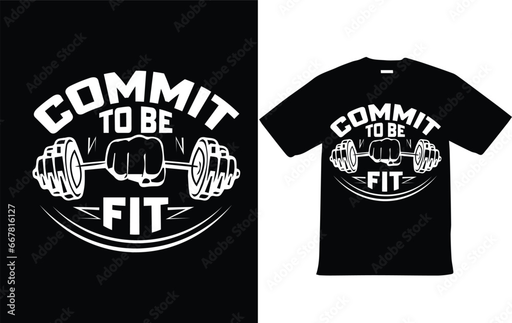 Fitness T shirt Design for Gym Body build