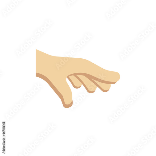 Palm Down Hand: Medium-Light Skin Tone
