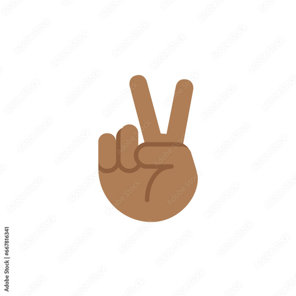 Victory Hand: Medium-Dark Skin Tone Victory Hand: Medium-Dark Skin Tone
