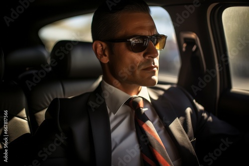 Chauffeur driver of the diplomatic consulate. Portrait with selective focus and copy space © top images