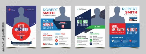 political election flyer layout template 