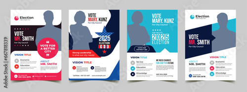 political election flyer layout template 