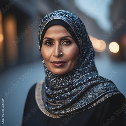 Respecting Tradition: An Elderly Muslim Woman's Street Portrait