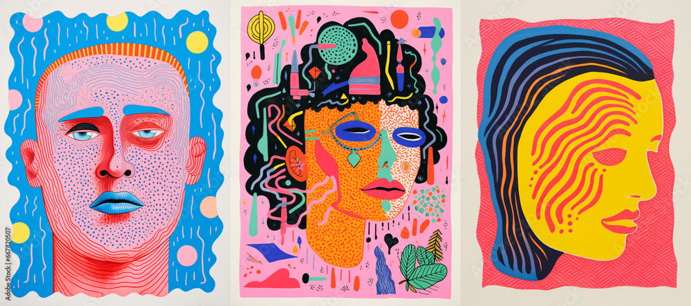 Pay tribute to creativity with this distinct combination of hand-crafted drawing on textured paper, brightened up with Risograph-printed hues. Pay tribute to creativity with this distinct combination of hand-crafted drawing on textured paper, brightened up with Risograph-printed hues.