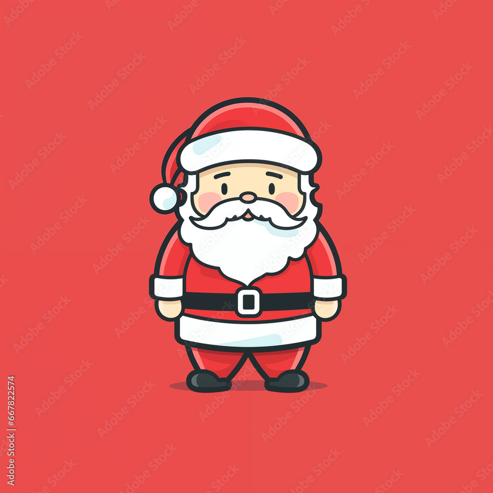 Weihnachtsmann, 2D - lustiger Santa Claus (Generative AI)