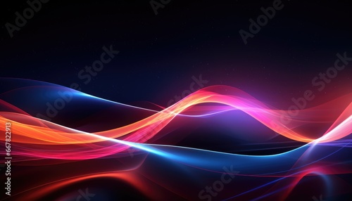 Dynamic Cosmic Waves, Glowing Soliton Abstraction in Space © Klay
