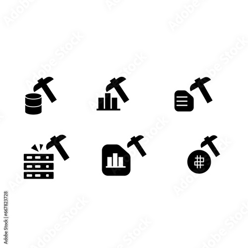 Data mining icon from artificial intellegence and future technology collection. Filled data mining, technology, internet icon isolated on white background. Line vector data mining sign, 