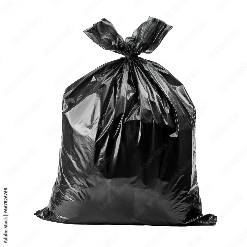 black garbage bag iisolated on transparent or white background black garbage bag iisolated on transparent or white background