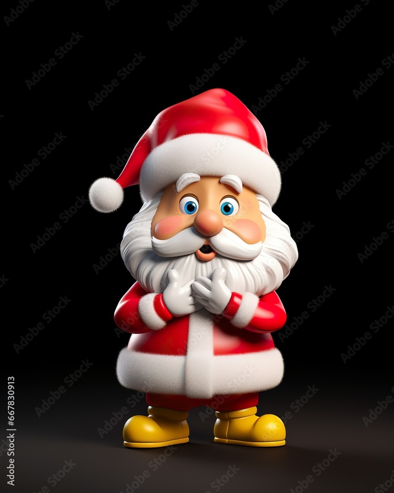 3D Abbildung von einem lustigen Santa Claus (Generative AI) 3D Abbildung von einem lustigen Santa Claus (Generative AI)
