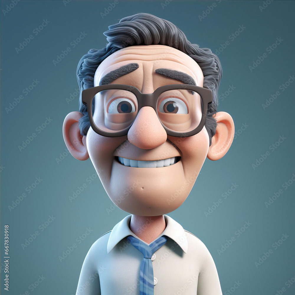 3d portrait of man on the blue background. 3d portrait of man on the blue background.