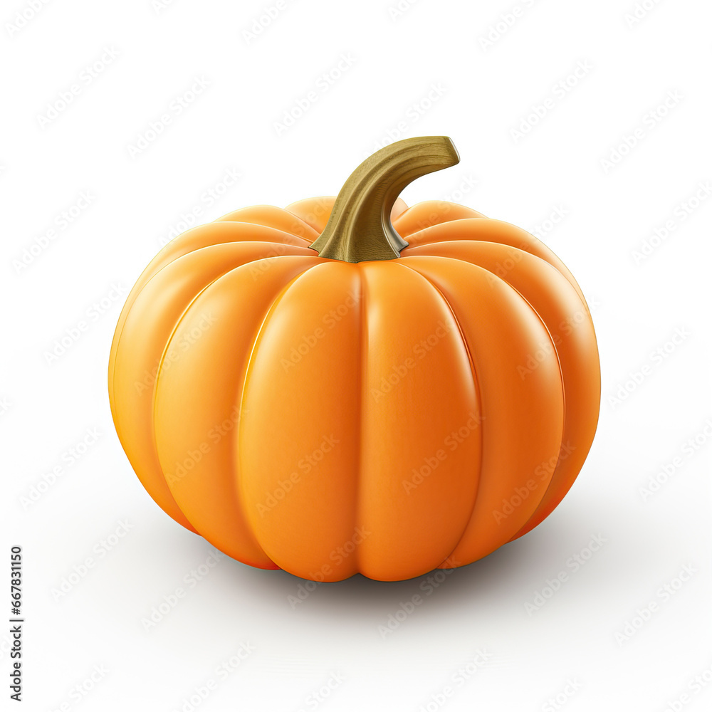 Obraz premium 3d icon of pumpkin, on the white background.