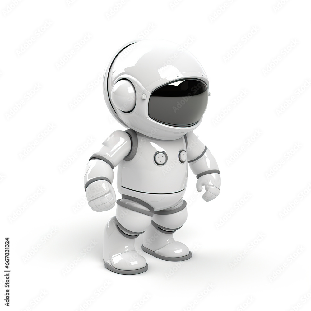 3d icon of  astronaut on the white background.