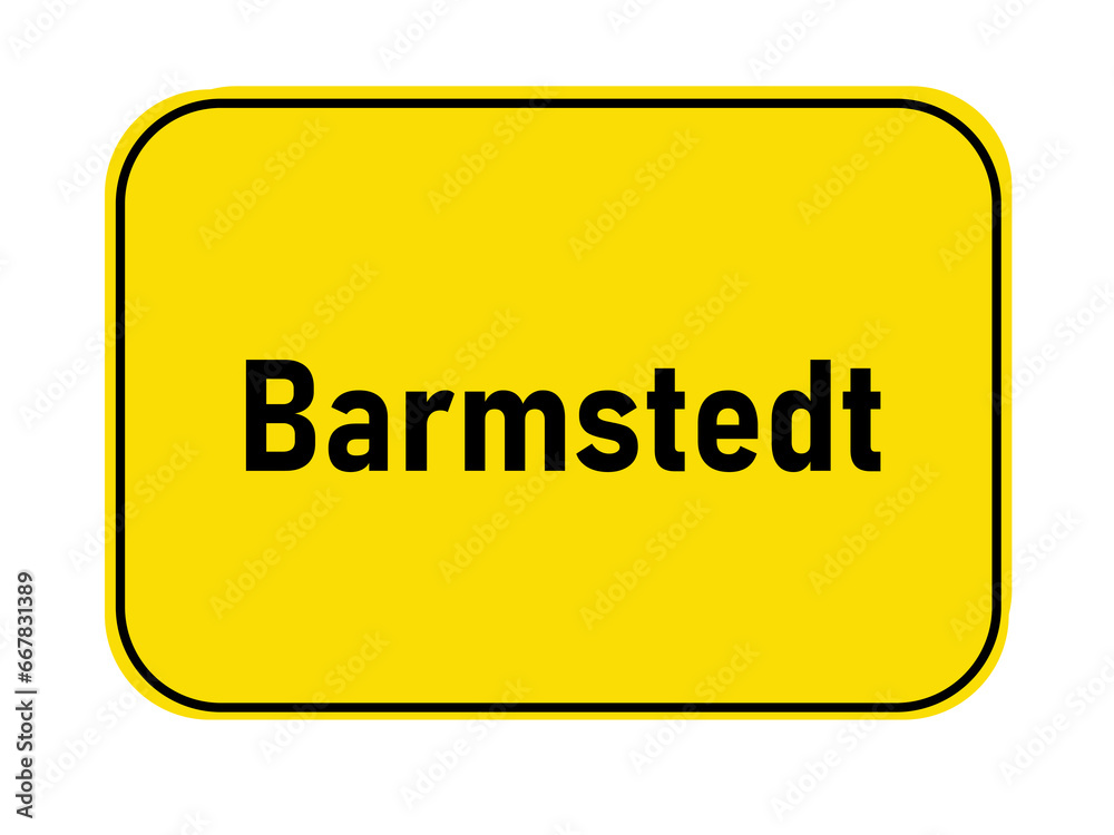 German yellow town entrance sign Barmstedt
German yellow town entrance sign Barmstedt