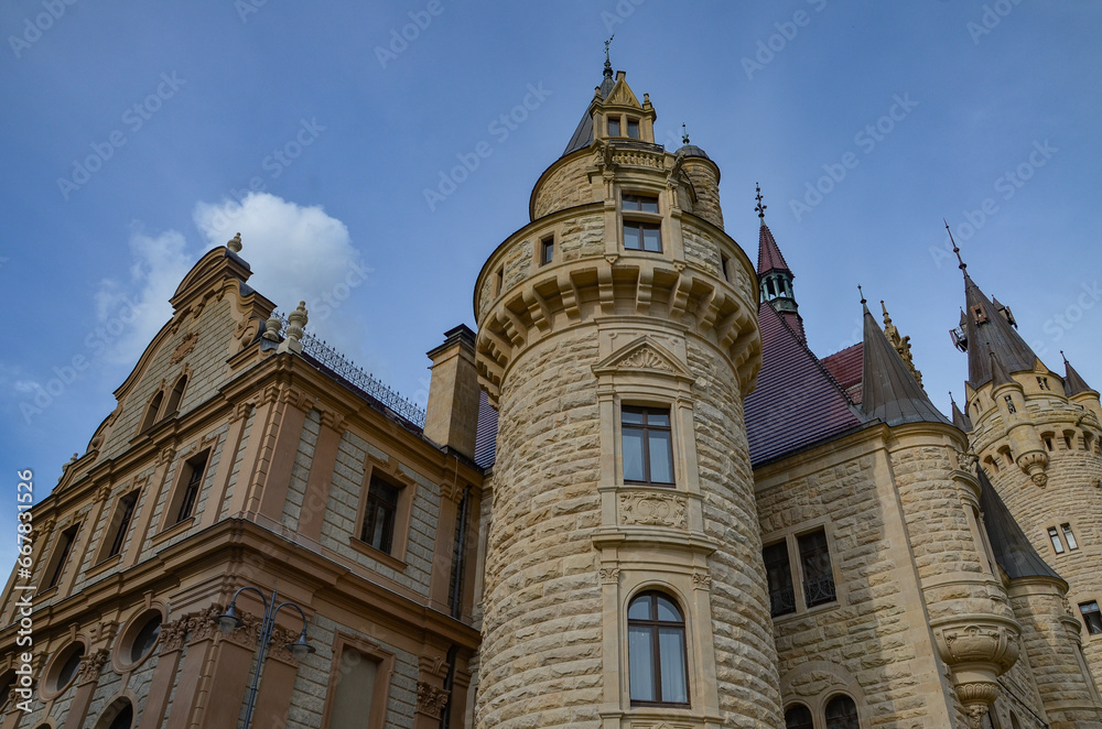 The Palace in Moszna (German: Schloss Moschen) is a historic residence located in the village of Moszna, Opole Voivodeship, between the towns of Prudnik and Krapkowice