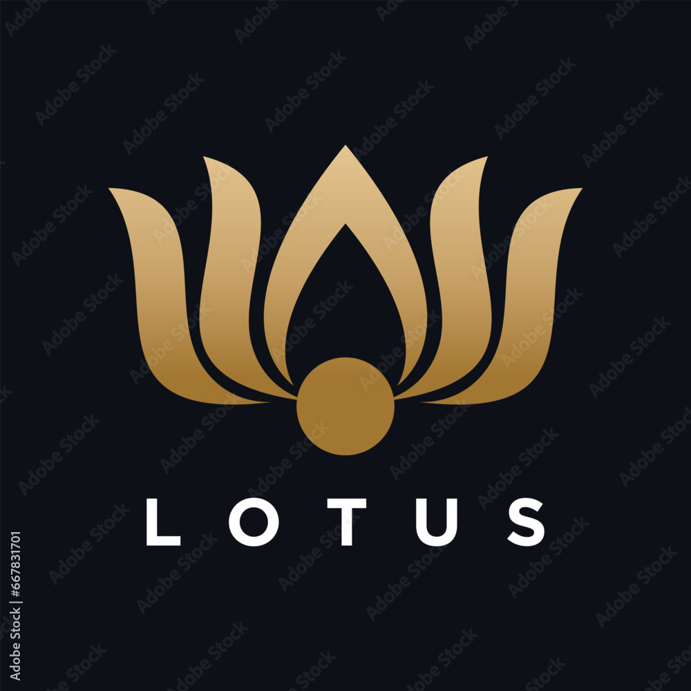 Obraz premium Lotus flower logo design with creative concept Premium Vector
