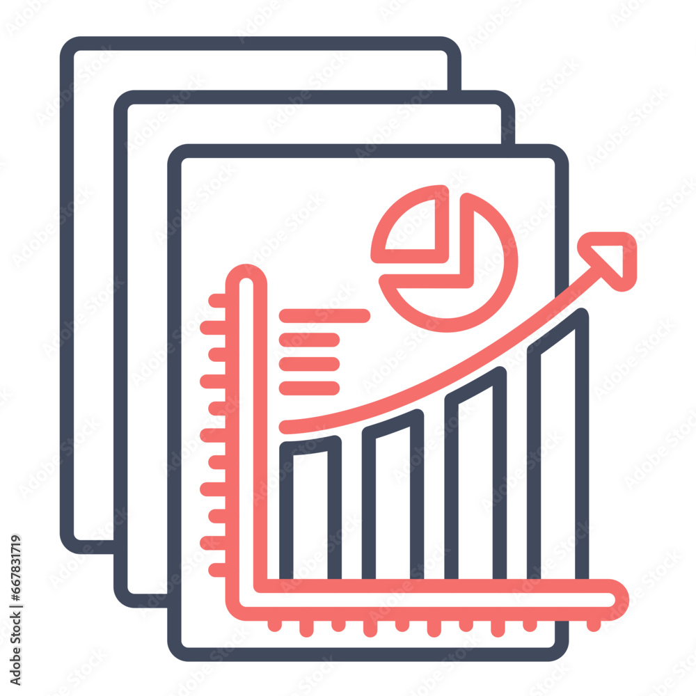 Stock Market Report Icon Stock Market Report Icon