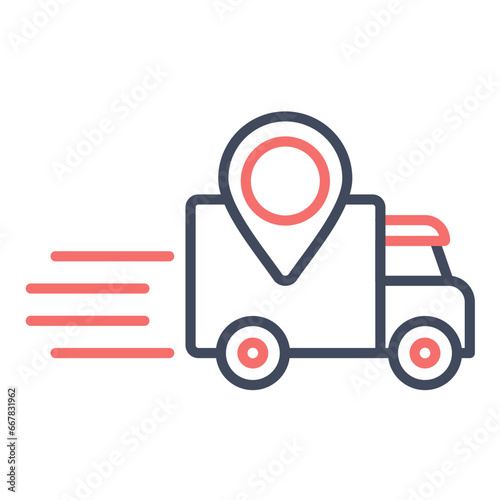 Online Shipment Tracking Icon