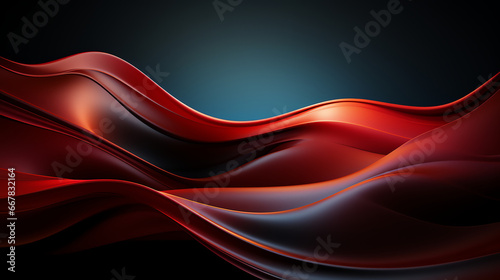 Modern Abstract Background Red Liquid Flow Waves Concept with Copy-Space Illustration
