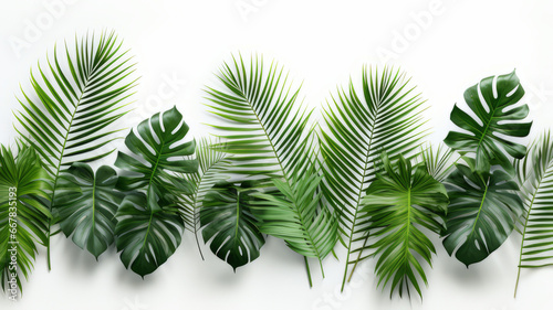 Elegant Tropical Palm Leaf Isolation on White