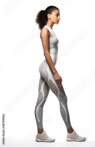 Side View of Woman in Athletic Clothing