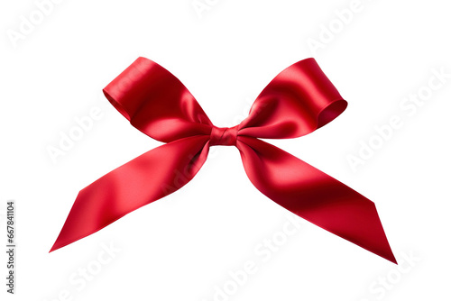 Red tied silk ribbon